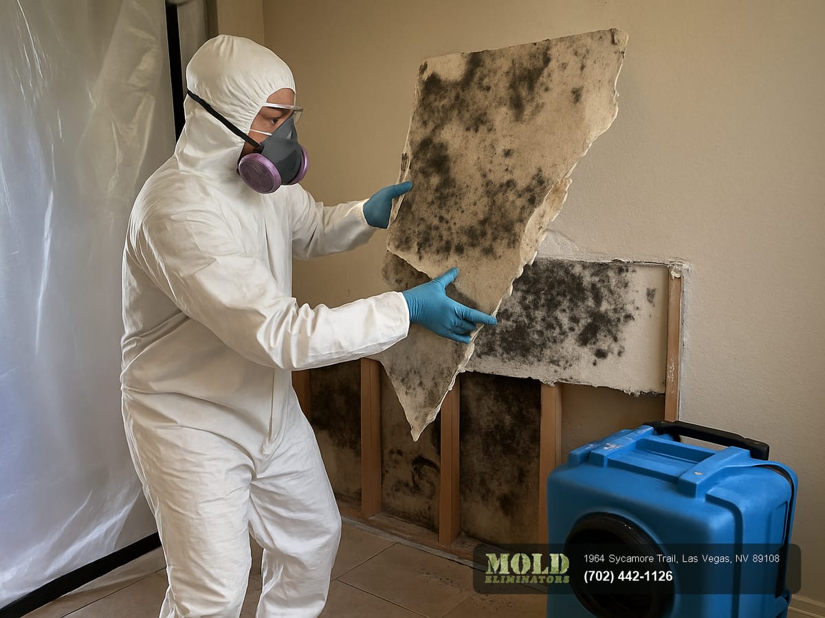 Black dust and dark streaking around a ceiling supply vent in a Las Vegas home