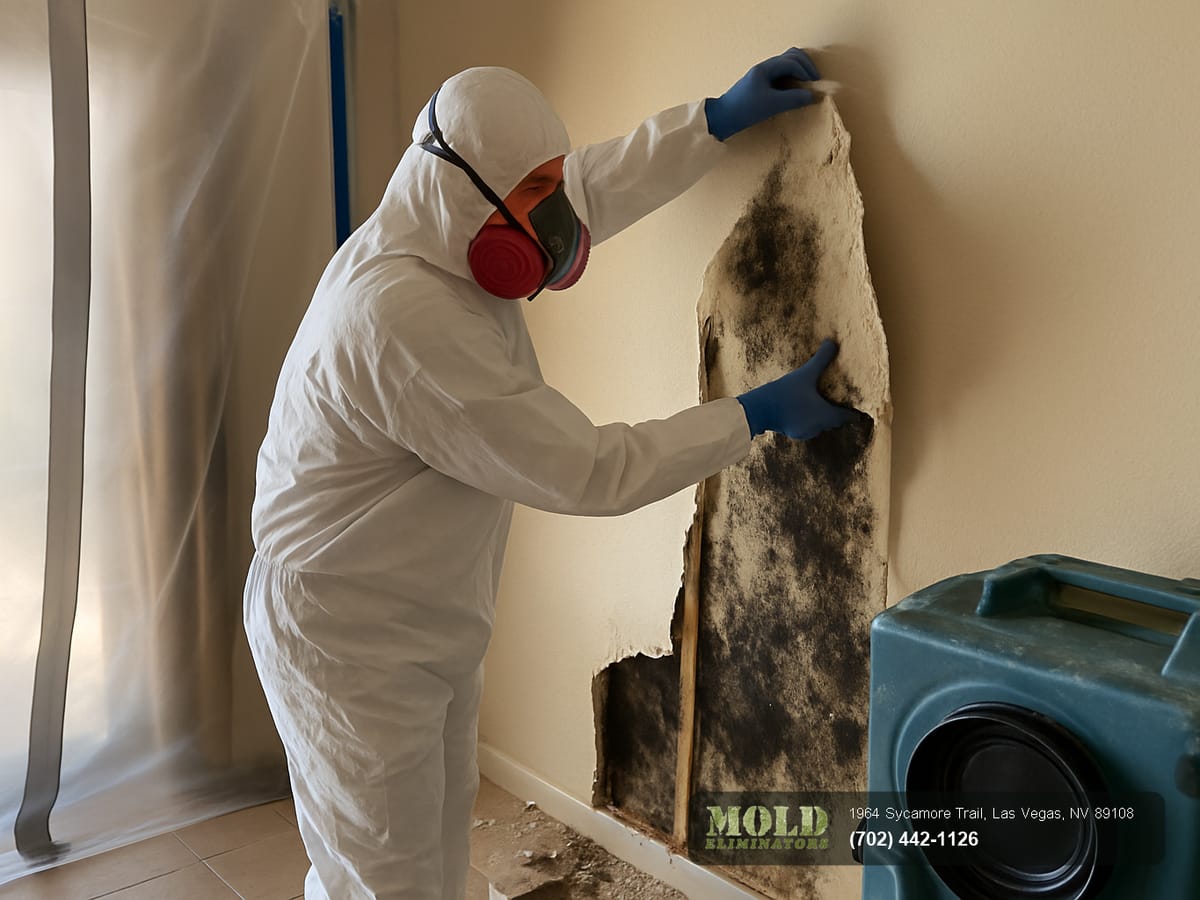 Mold Eliminators certified crew on a Paradise restoration call