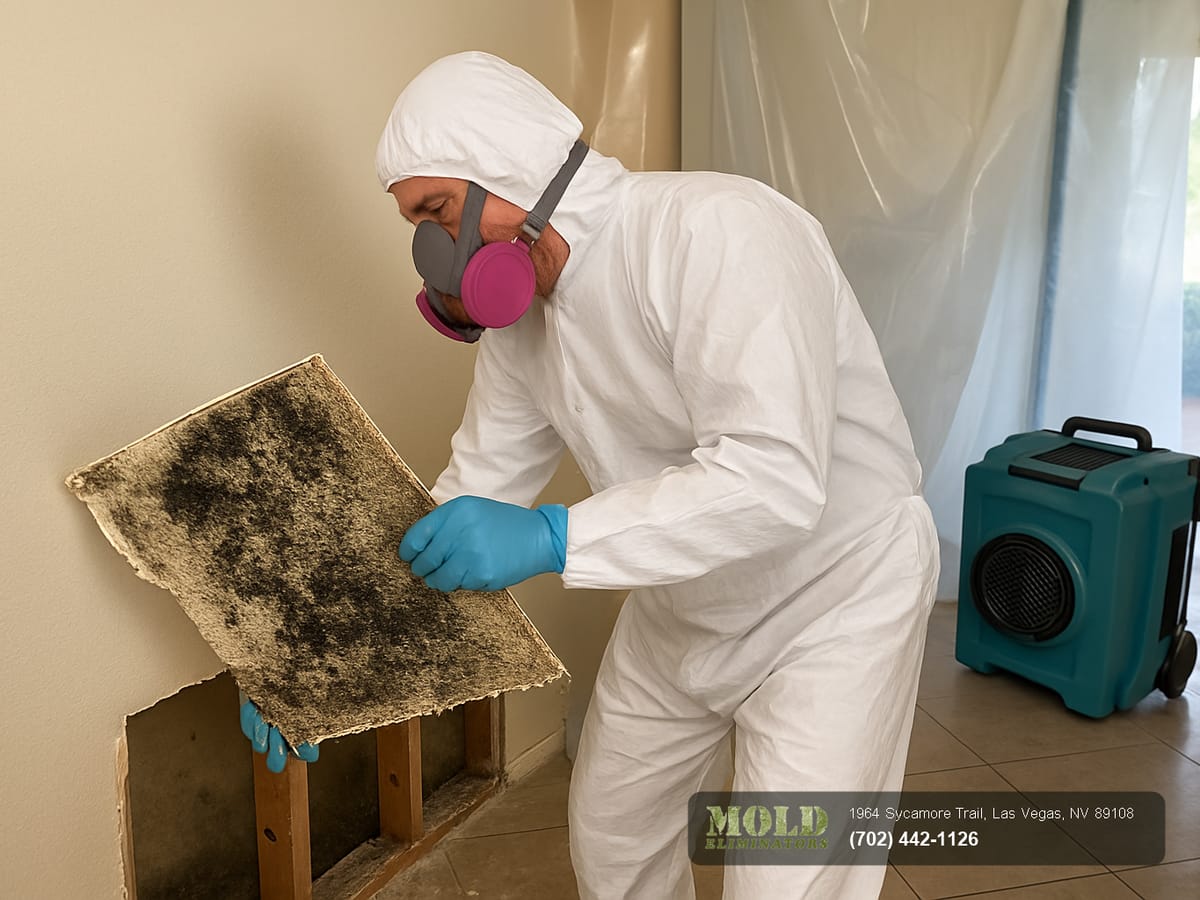 Mold Eliminators certified crew on a Summerlin restoration call